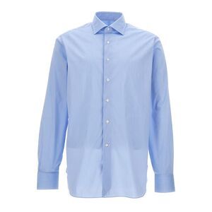 Gaudenzi Men Light Blue Shirt With Button Fastening In Cotton Man